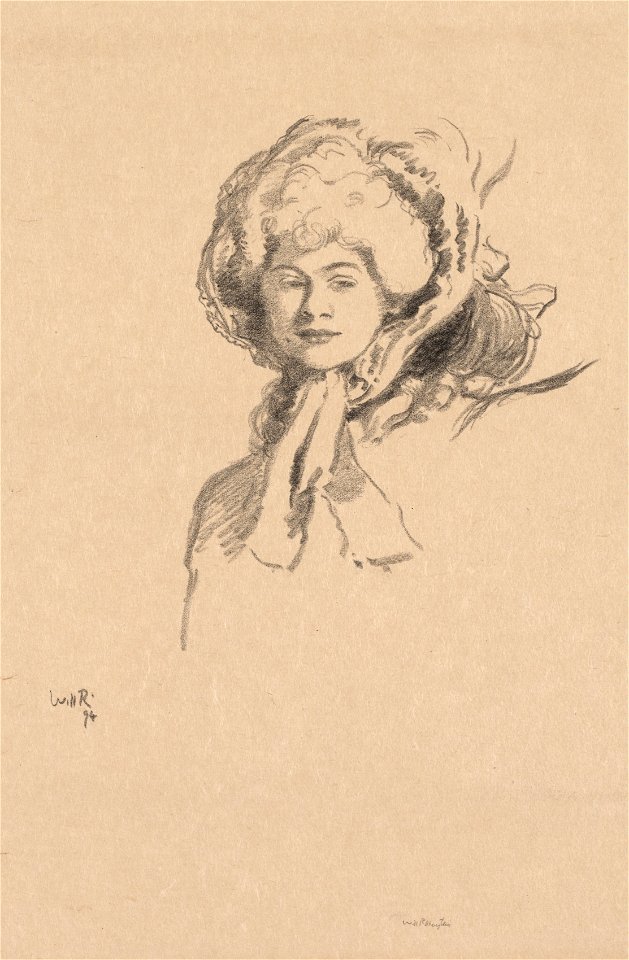 William Rothenstein (British, 1872-1945) - The Millamant or Bonnet and Powder - 2016.239 - Cleveland Museum of Art