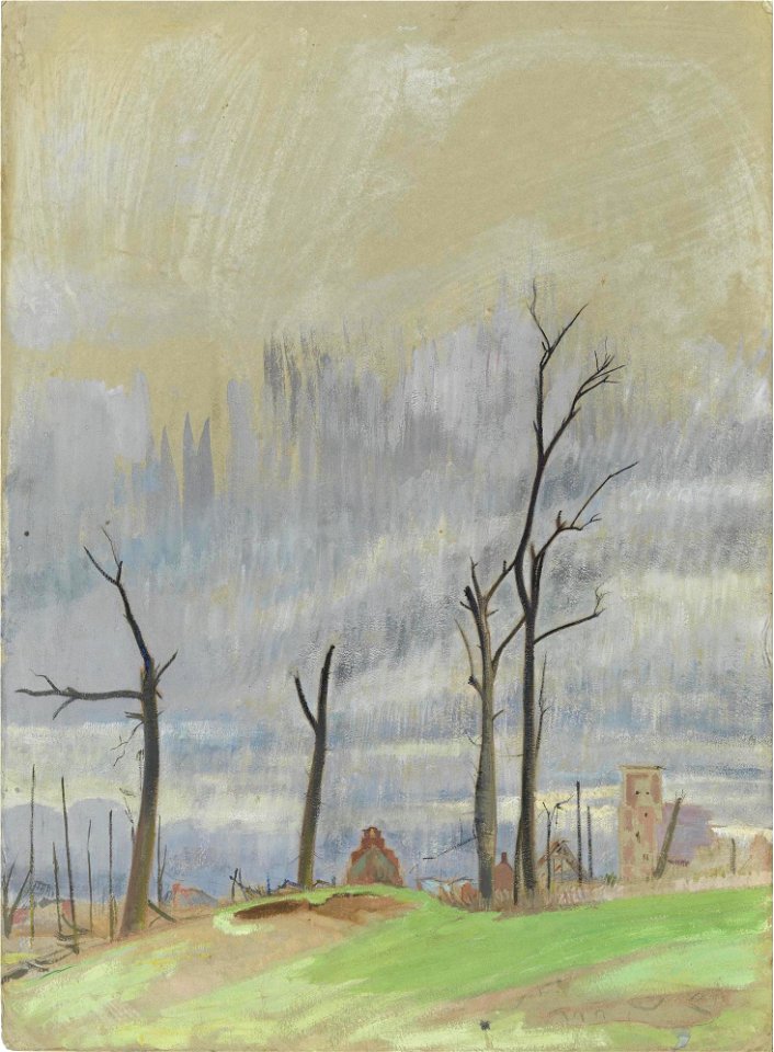 William Rothenstein-Avenue leading to Bourlon Wood (CWM 19710261-0609)
