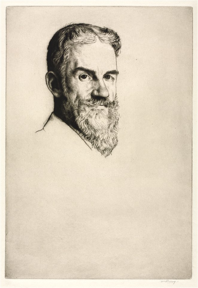 William Strang (British, 1859-1921) - George Bernard Shaw - 1946.388 - Cleveland Museum of Art
