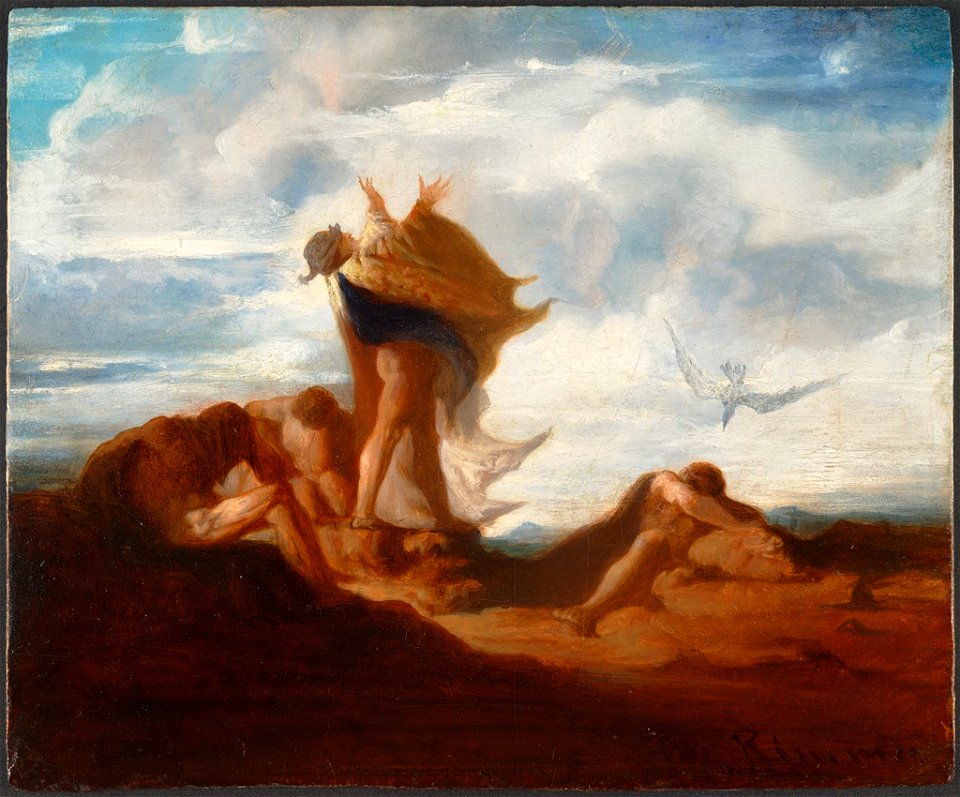 William Rimmer - Job and His Comforters - 2005.84 - Fogg Museum
