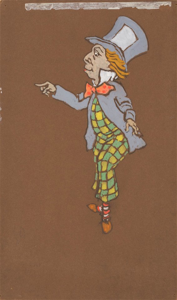 William Penhallow Henderson - Mad Hatter (costume design for Alice-in-Wonderland, 1915) - 1982.1.6 - Smithsonian American Art Museum