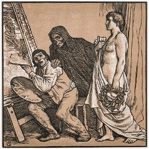 William Strang - 1901 - The Doings of Death - 11 - Death and the Artist