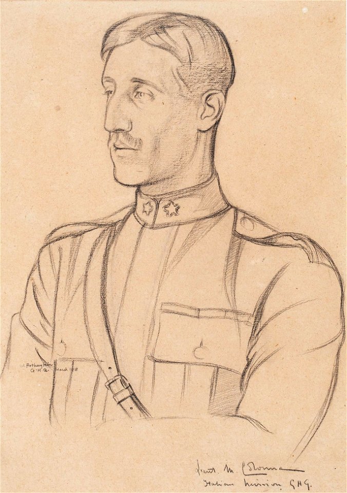William Rothenstein - Rothenstein-98022 - Lieutenant M. Colonna - 1918