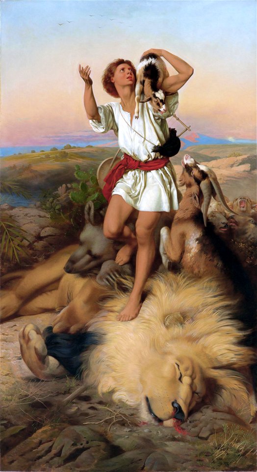 William Strutt - David's first victory - Google Art ProjectFXD