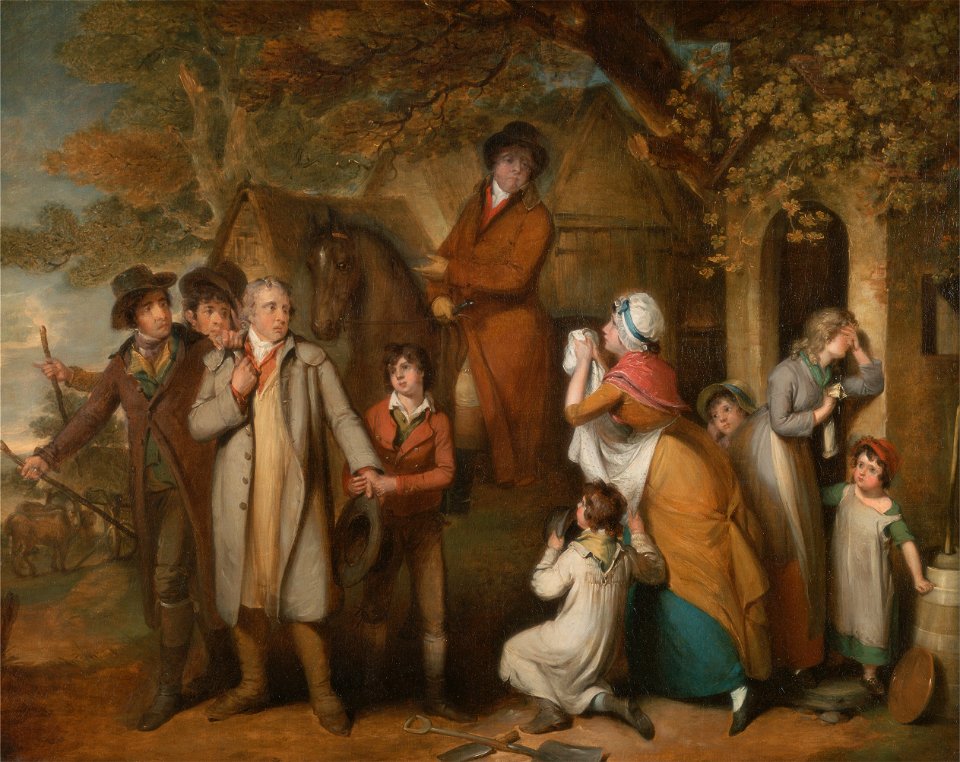 William Redmore Bigg - The Severe Steward, or Unfortunate Tenant - Google Art Project