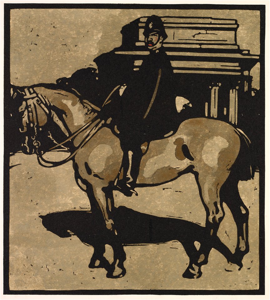 William Nicholson (British, 1872-1949) - London Types, Policeman - 2013.87.9 - Cleveland Museum of Art