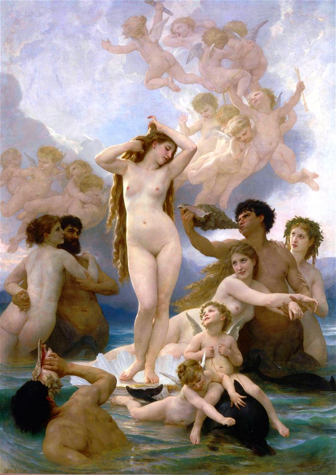 William-Adolphe Bouguereau (1825-1905) - The Birth of Venus (1879)FXD