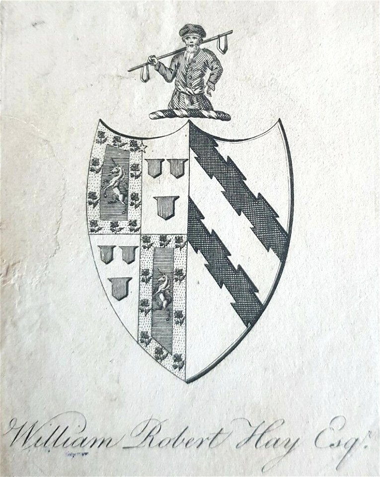 William Robert Hay armorial bookplate