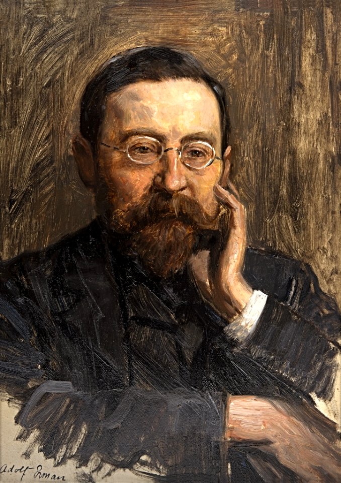 William Pape - Portraitstudie Adolf Erman, Ägyptologe, Direktor des Ägyptischen Museums. Studie zu dem verschollene - BG-M 12040-12 - Berlinische Galerie