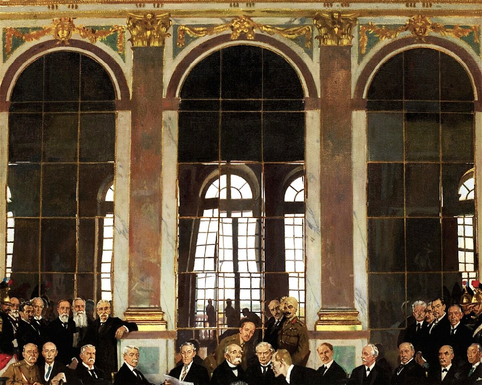 William Orpen - The Signing of Peace in the Hall of Mirrors - Detail 7