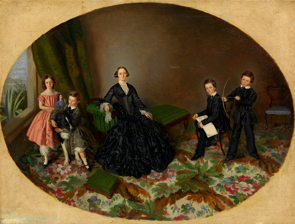 William Strutt - Maria Elizabeth O'Mullane and her children - Google Art Project