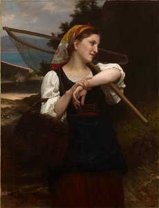 William-Adolphe Bouguereau (1825-1905) - Daughter of Fisherman (1872). Free illustration for personal and commercial use.