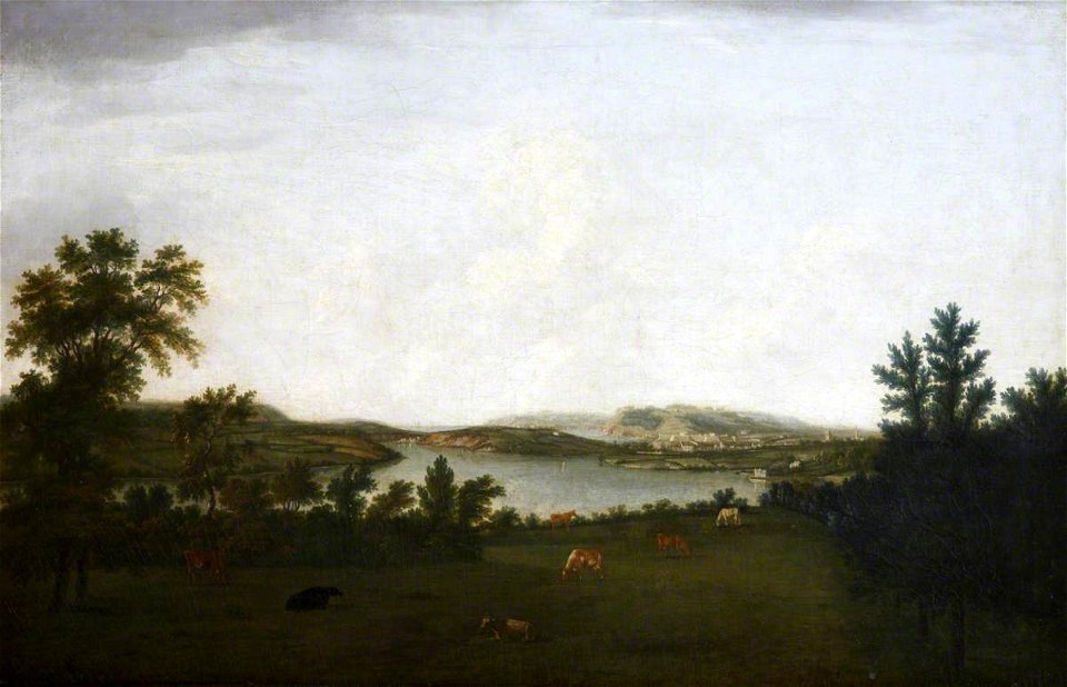 William Tomkins (c.1732-1792) - Mount Edgcumbe, and Plymouth Sound, Seen from Saltram, Devon - 872244 - National Trust