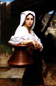 William-Adolphe Bouguereau (1825-1905) - Italian Girl Drawing Water (1871). Free illustration for personal and commercial use.