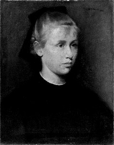 William T Dannat - Portrait of Eva Haviland (1886)