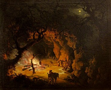 William Smith (1707-1764) - Campfire Scene by Moonlight - 732151 - National Trust