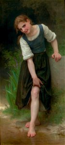 William-Adolphe Bouguereau (1825-1905) - The Ford (1895). Free illustration for personal and commercial use.