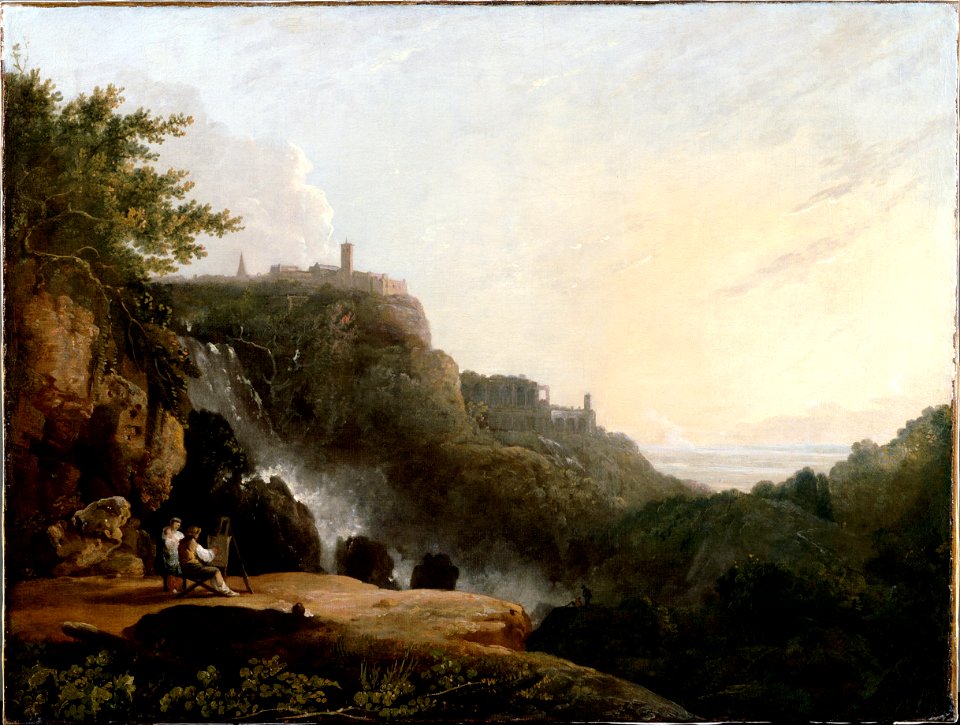 Wilson, Richard - View of Tivoli- the Cascatelle and the 'Villa of Maecenas' - Google Art Project