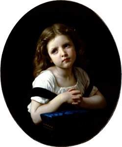 William-Adolphe Bouguereau (1825-1905) - The Prayer (1865). Free illustration for personal and commercial use.