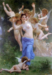 William-Adolphe Bouguereau, 1892 - Le GuêpierFXD. Free illustration for personal and commercial use.