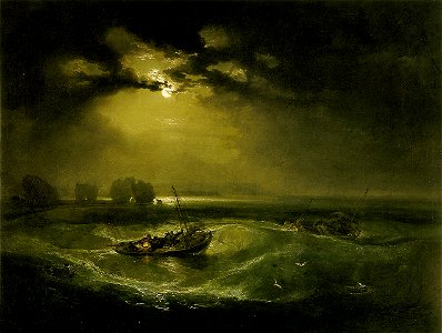 William Turner - Fishermen at Sea. Free illustration for personal and commercial use.