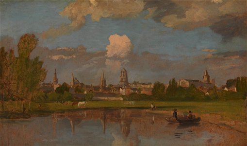William Turner of Oxford - Oxford from the River with Christ Church in the Foreground - Google Art Project