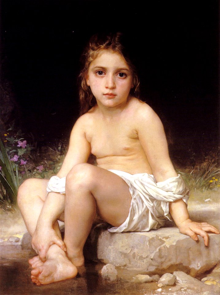William-Adolphe Bouguereau (1825-1905) - Child at Bath (1886)