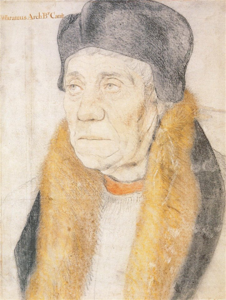William Warham, Archbishop of Canterbury, drawing by Hans Holbein the Younger