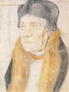 William Warham, Archbishop of Canterbury, drawing by Hans Holbein the Younger