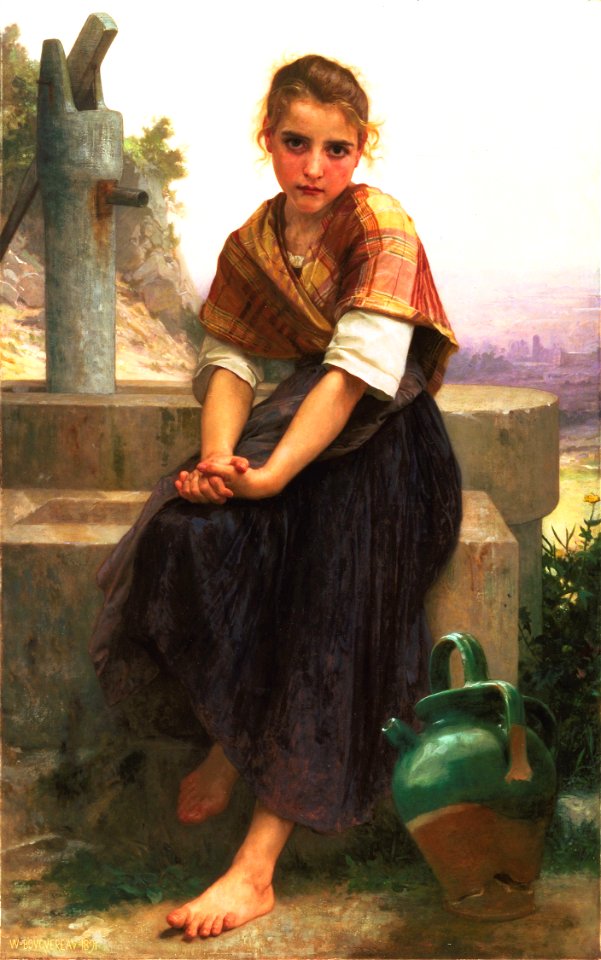 William-Adolphe Bouguereau (1825-1905) - The Broken Pitcher (1891)
