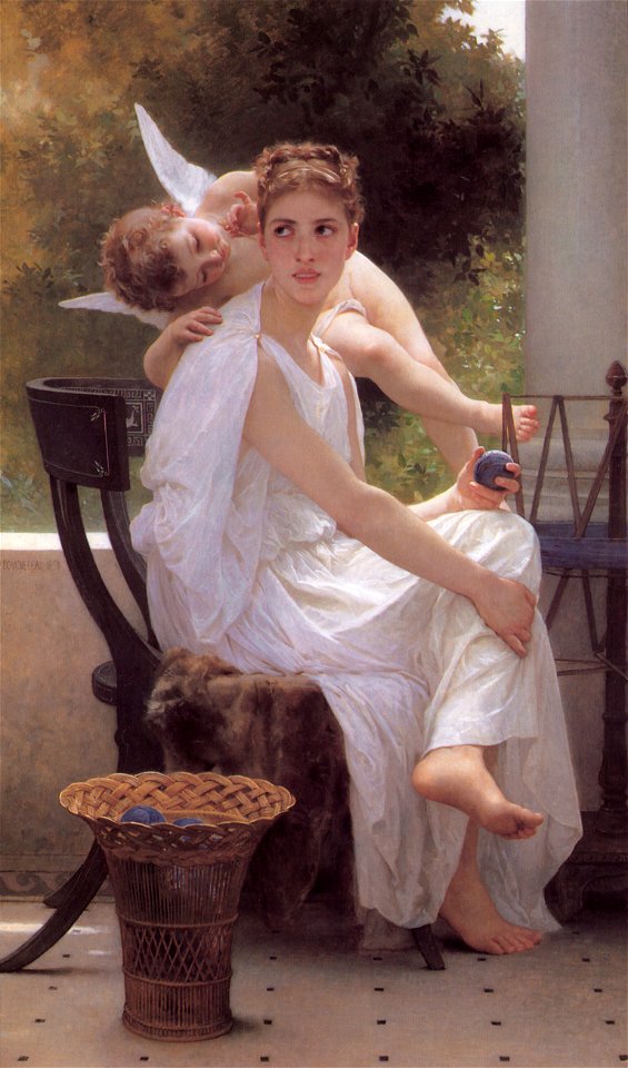 William-Adolphe Bouguereau (1825-1905) - Work Interrupted (1891)