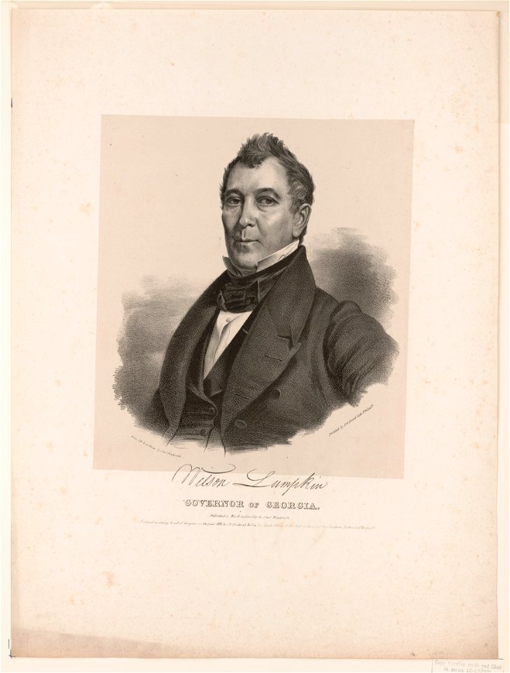 Wilson Lumpkin, Governor of Georgia - from life & on stone by Chas. Fenderich. LCCN2003656258
