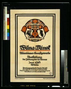 Wilna-Minsk, Altertümer Kunstgewerbe, Ausstellung der Zeitung der 10. Armee, Juni 1918, Wilna - Fred Hendrick. LCCN2004665964