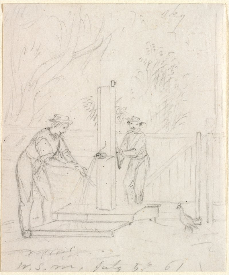 William Sidney Mount (American, 1807-1868) - At the Pump - 1709.1946 - Cleveland Museum of Art