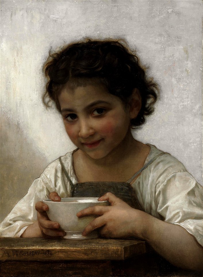 William-Adolphe Bouguereau - La soupe au lait (1880)