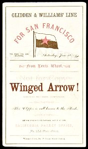 WINGED ARROW Clipper ship sailing card 37662 2