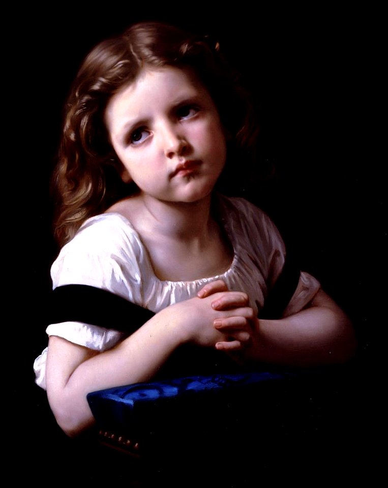 William-Adolphe Bouguereau (1825-1905) - The Prayer (1865) (cropped)