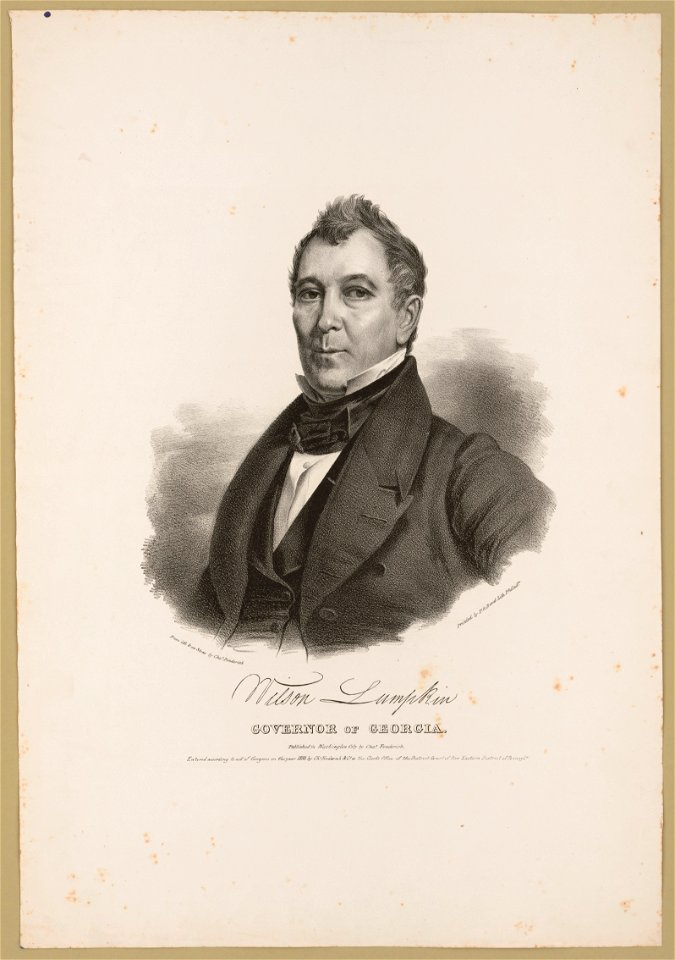 Wilson Lumpkin, Governor of Georgia - from life & on stone by Chas. Fenderich. LCCN2017657769