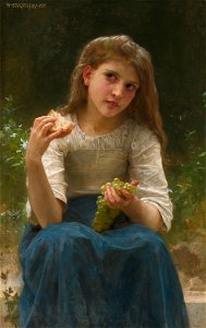 William-Adolphe Bouguereau (1825-1905) - LE GOÛTER (1901). Free illustration for personal and commercial use.