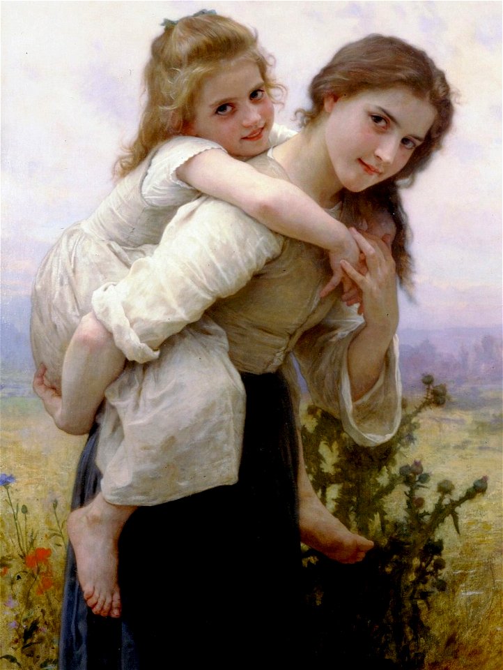 William-Adolphe Bouguereau - Agreeable Burden 1895