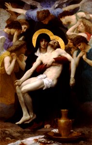 William-Adolphe Bouguereau (1825-1905) - Pieta (1876). Free illustration for personal and commercial use.