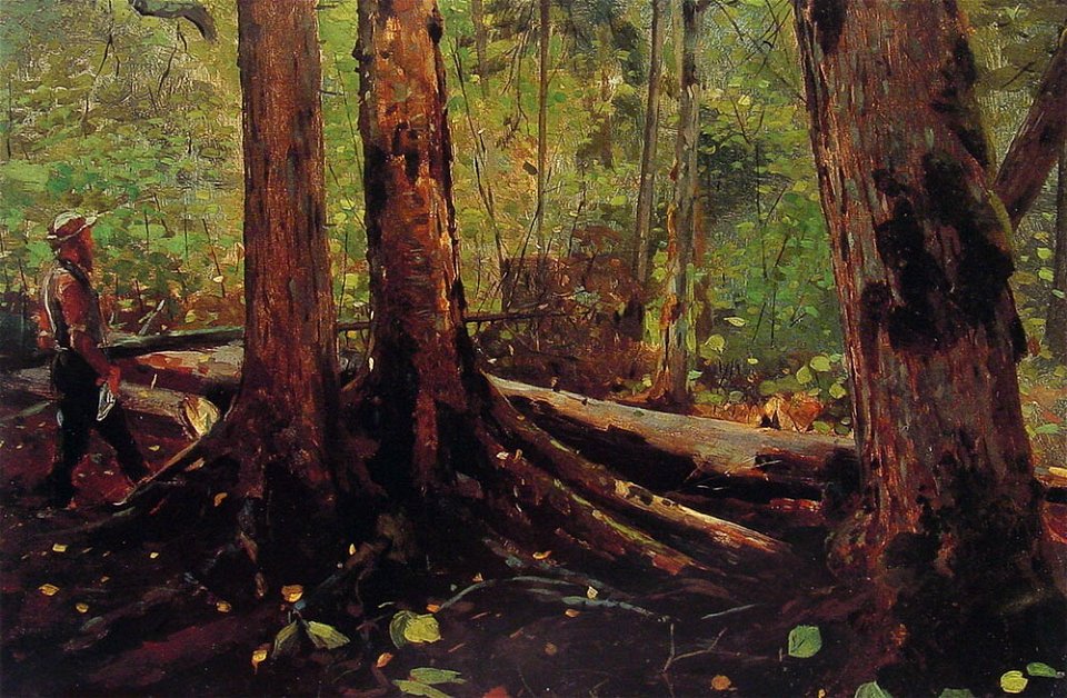 Winslow Homer - Woodchopper in the adirondacks
