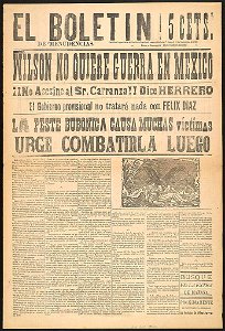 Wilson no quiere guerra en México LCCN99615820