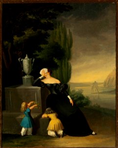 Wincenty Smokowski - Widow with a child at her husband's grave - MP 2791 MNW - National Museum in Warsaw
