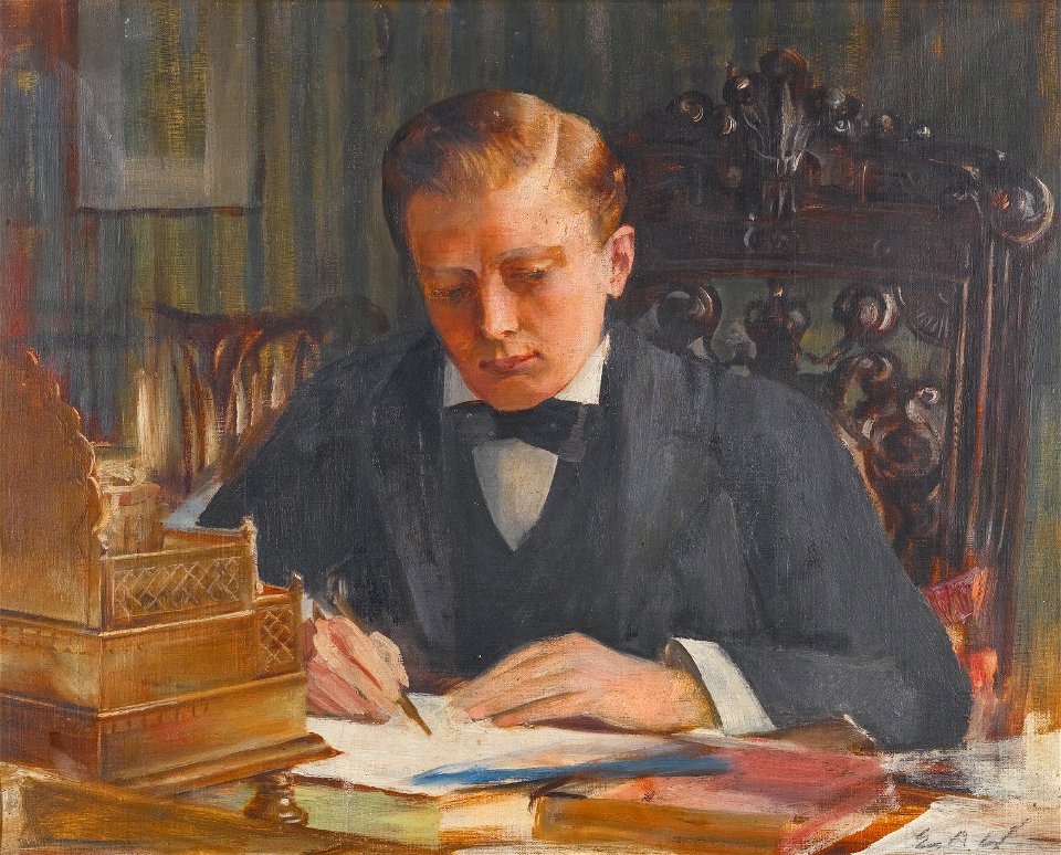 Winston Churchill as a young man, by Edwin Arthur Ward (1859 - 1933)