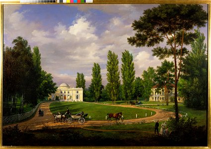 Wincenty Kasprzycki - View of the Natolin Palace from the courtyard - MP 186 - National Museum in Warsaw