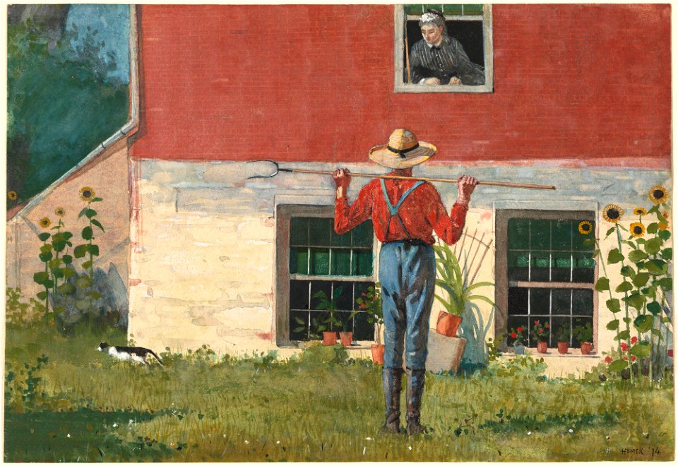 Winslow Homer - Rustic Courtship, or In the Garden (1874)