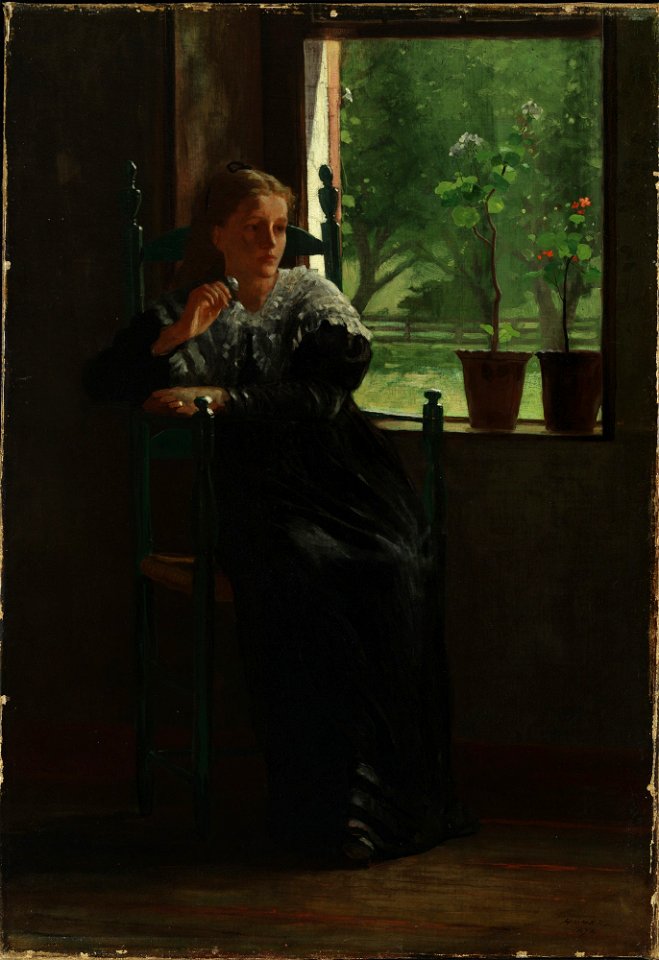 Winslow Homer - At the Window - y1985-38 - Princeton University Art Museum