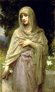 William-Adolphe Bouguereau (1825-1905) - Modestie (1902). Free illustration for personal and commercial use.