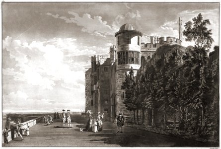 Windsor Terrass looking Eastward by Paul Sandby 1776. Free illustration for personal and commercial use.